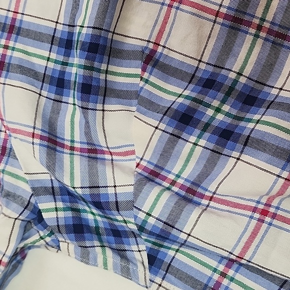 Talbots Plus Petite Women's Plaid Button Up Shirt Metallic Threads 1XP - Picture 5 of 8